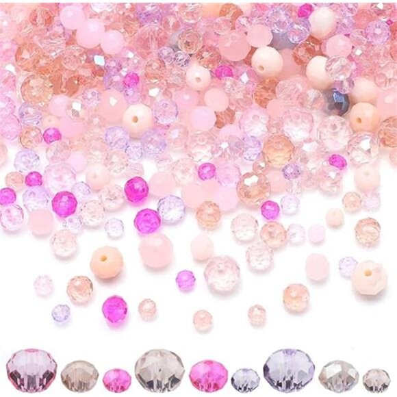 1000pcs 4/6/8mm Rondelle Glass Beads for Jewelry Making,Electroplate Round - Picture 7 of 7